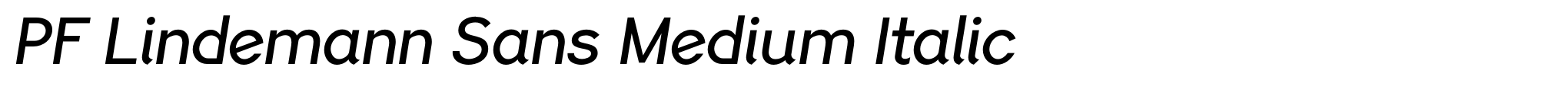 PF Lindemann Sans Medium Italic image